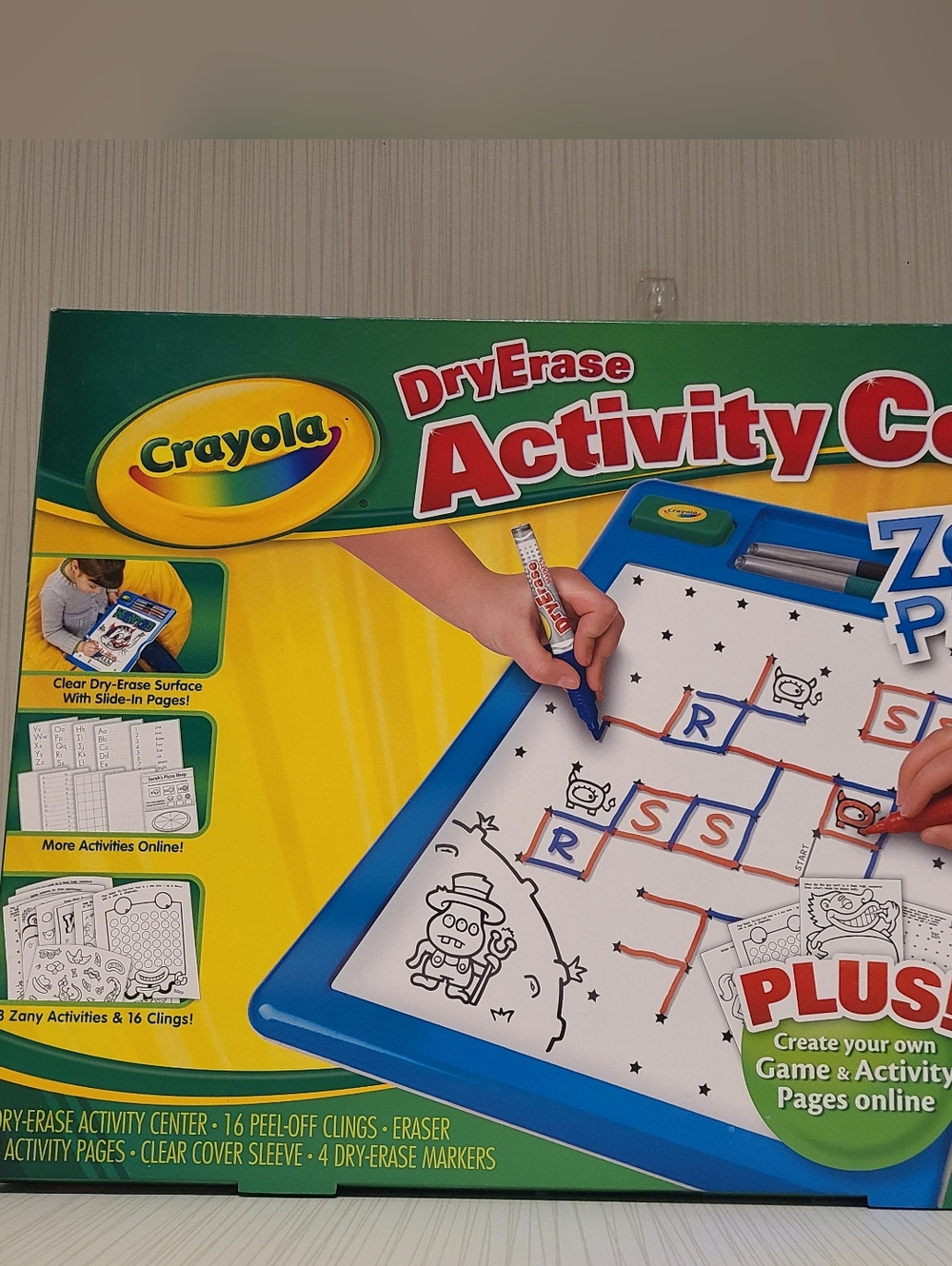 Crayola Zany Play Dry Erase White Board Activity Set New